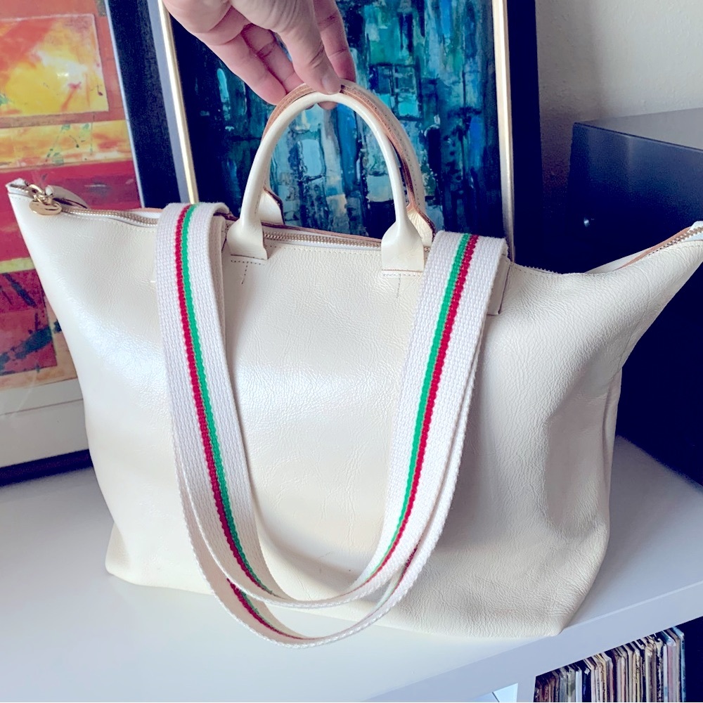 Clare V Le Sac Zip Leather Tote Bag